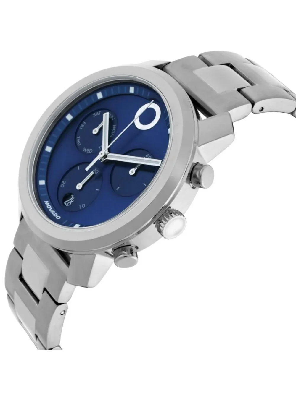 NWT Movado Trend Propel Chronograph Quartz Blue Dial Men's Watch